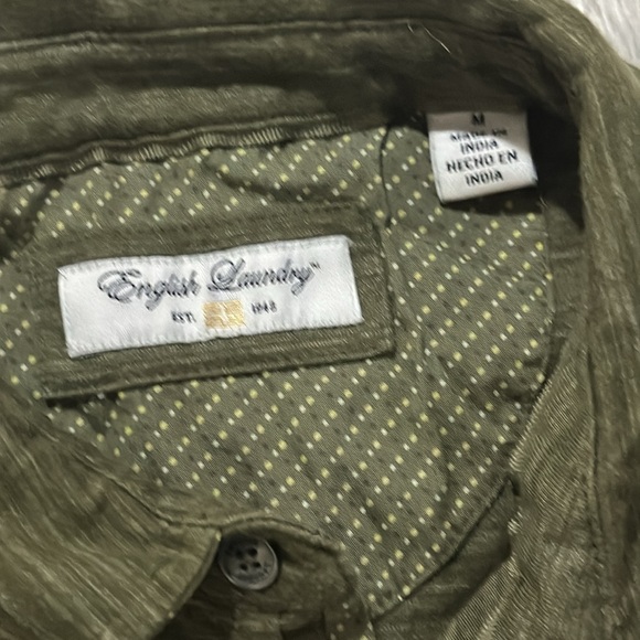 English laundry green polo preppy shirt size medium - Picture 4 of 5